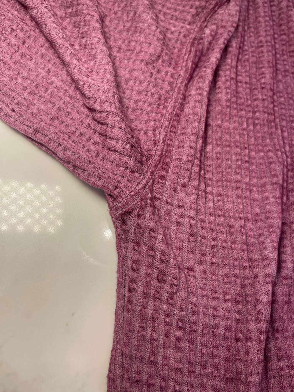 We The Free Women’s Waffle-Knit V-Neck Purple Top - Picture 8 of 16
